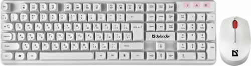 Клавиатура + мышка DEFENDER MILAN C-992 RU WHITE 45994