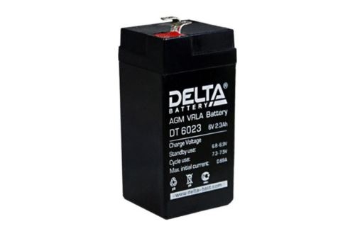 Батарея Delta DT 6023 (2,3 Ач, 6В) свинцово- кислотный аккумулятор