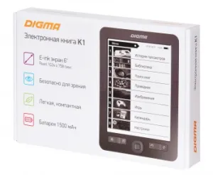   Digma K1 6 E-ink HD Pearl 758x1024 600MHz 128Mb/4Gb/SD/microSDHC -