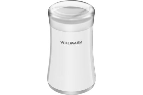 Кофемолка WILLMARK WCG-274 (200Вт, 100г., прозрачная крышка, ротационный нож) белый