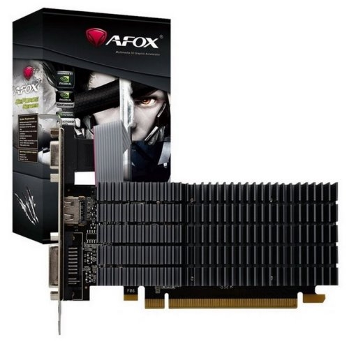  AFOX AF210-1024D2LG2 GEFORCE G210 1GB DDR2 64BIT DVI HDMI VGA LP HEATSINK RETAIL PACK