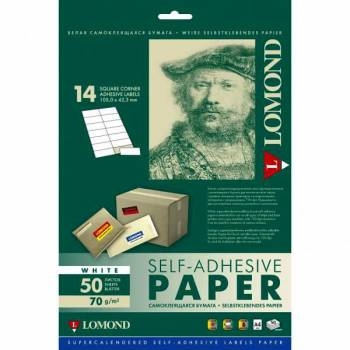 Этикетки Lomond 2100085 105x41мм A4 70гр/м2 на лист.14эт. самоклеющаяся универсальная (упак.:50л)