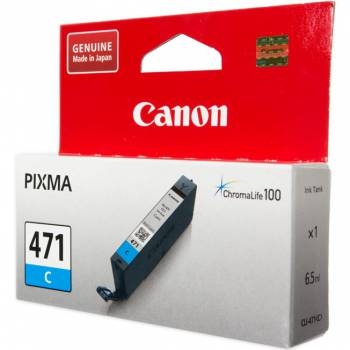 Картридж Canon CLI-471C (0401C001) голубой, 7 мл, до 311 стр. A4, для PIXMA MG5740/MG6840/MG7740/ TS