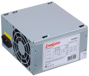   Exegate EX253681RUS   350W Exegate AA350, ATX, 8cm fan, 24+4pin, 2*SATA, 1*I