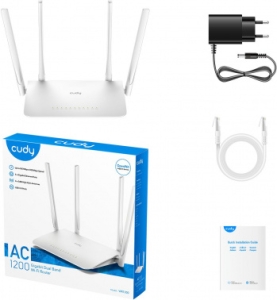   Cudy WR1300 AC1200 10/100/1000BASE-TX/Wi-Fi 
