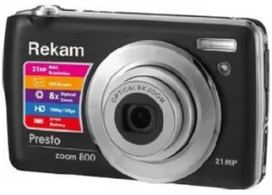  Rekam Presto zoom 800  21Mpix Zoom8x 2.7 1080p SDHC/MMC CMOS IS el 3.8minF/Li-Ion