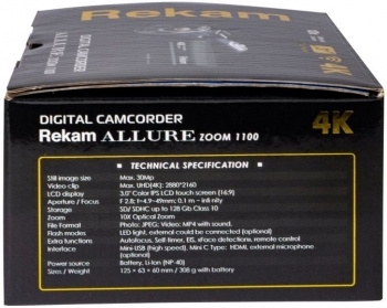  Rekam Allure zoom 1100  10x 3 Touch LCD 4K 125Mb SD+SDHC Flash/Flash