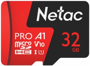   MicroSD card Netac P500 Extreme Pro 32GB, retail version w/SD adapter