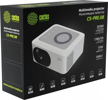  Cactus CS-PRE.08WT.WXGA LCD 1500Lm LS 150Lm ANSI (1280x720) 1000:1  :30000 
