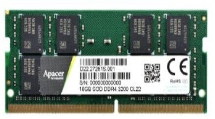   Apacer SO-DIMM DDR4 4GB 2666  ES.04G2V.KNH Non-ECC, CL19, 1.2V, AS04GGB26CQTBGH, 